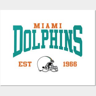 Retro Miami Football Posters and Art